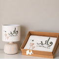 Gift set green bird design (lamp/blanket) طقم هدية بتصميم الطائر الأخضر