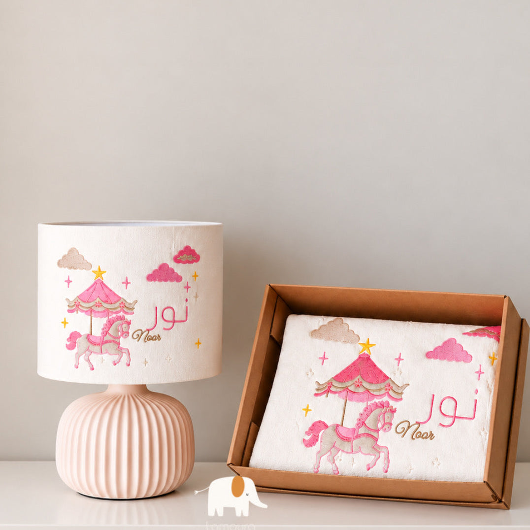 Gift set pink horse design طقم هدية بتصميم الحصان الوردي