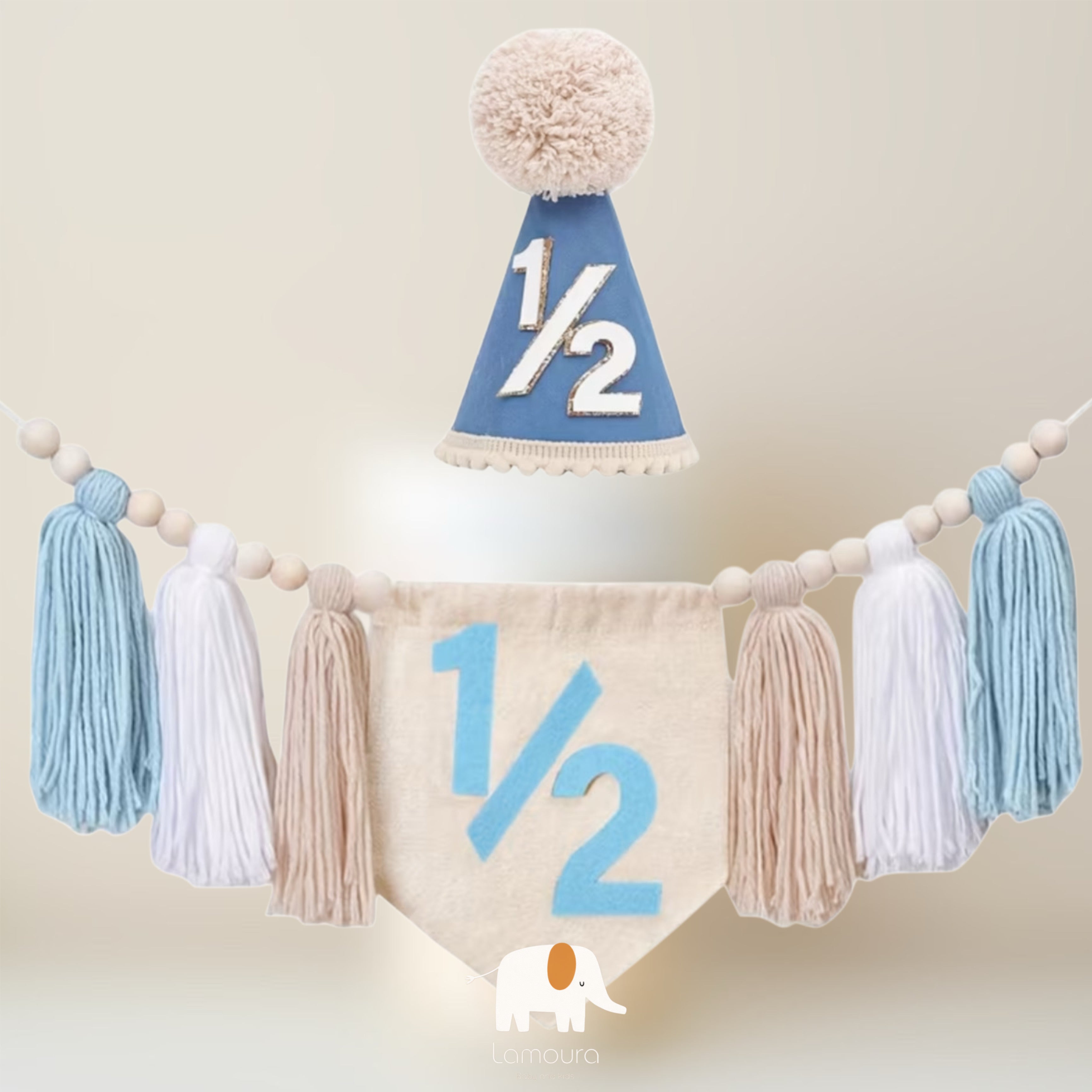 Half birthday celebration set زينة الاحتفال بعمر النصف سنة