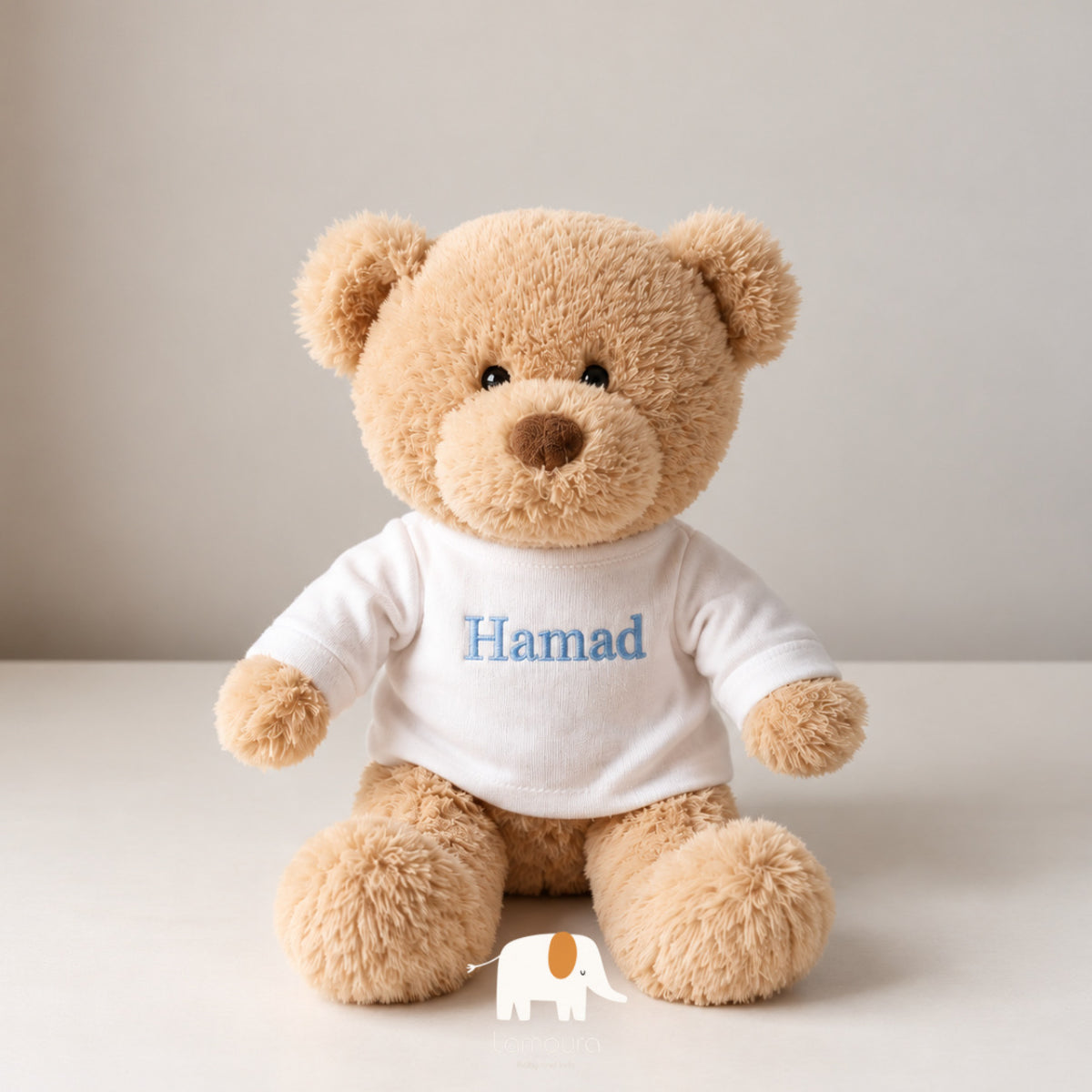 Teddy bear with custom name دب مع تطريز الاسم